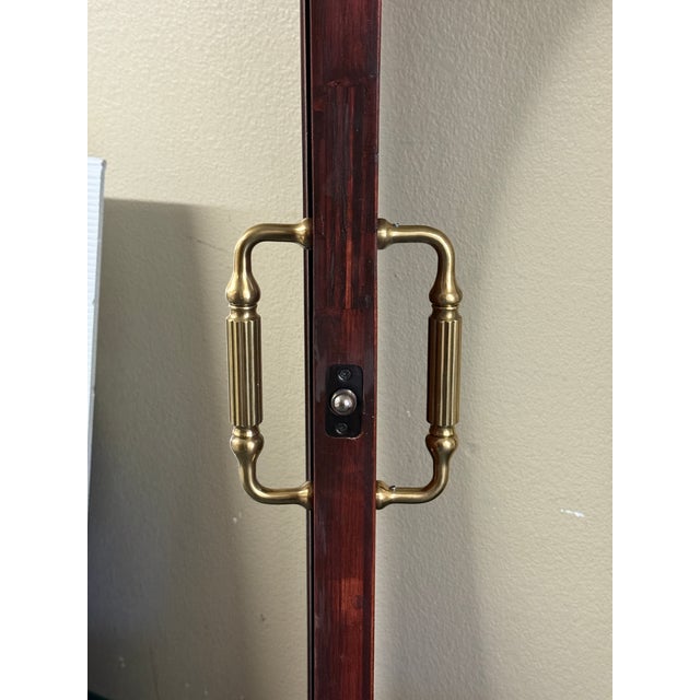 Ornately Carved Wood Door With Beveled Oval Glass For Sale - Image 4 of 16
