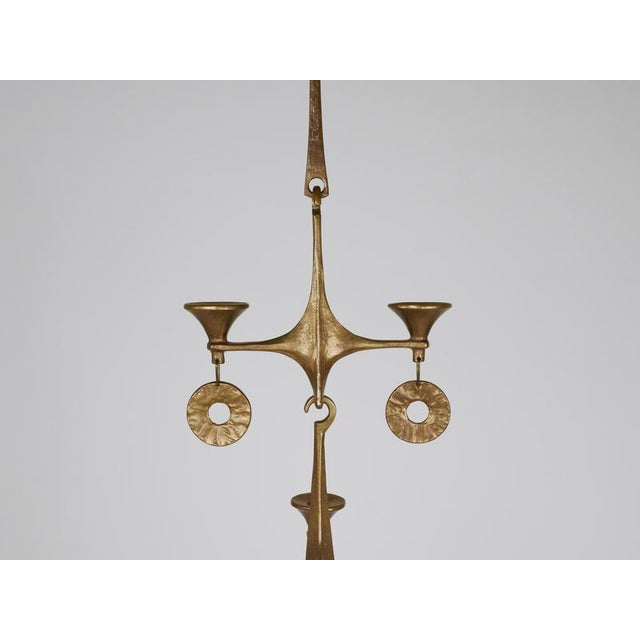 Large Brutalist Hanging Ceiling Candelabra by Michael Harjes, 1970s For Sale - Image 18 of 18