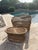 Brown Vintage Child-Size Rattan Loveseat & Oval Coffee Table, Boho Coastal MCM For Sale - Image 8 of 10