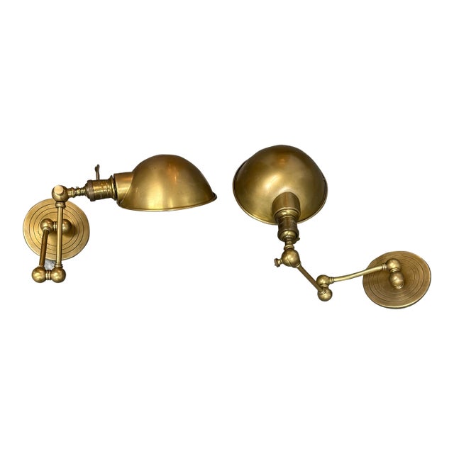 E. F. Chapman for Visual Comfort Signature Boston SLG Swing Arm Sconces, Pair For Sale