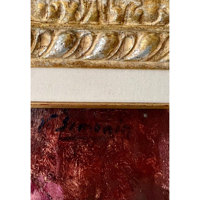 Victor Simonin, Belgian Post Impressionist Oil Painting of Flowers Victor Simonin Fauvist Master For Sale - Image 10 of 13