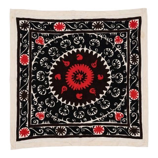 Suzani Tablecloth — Brown Tashkent Embroidery For Sale