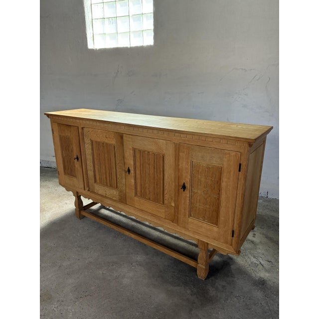 1970s Oak Credenza in the style of Kjærnulf, 1970s For Sale - Image 5 of 14