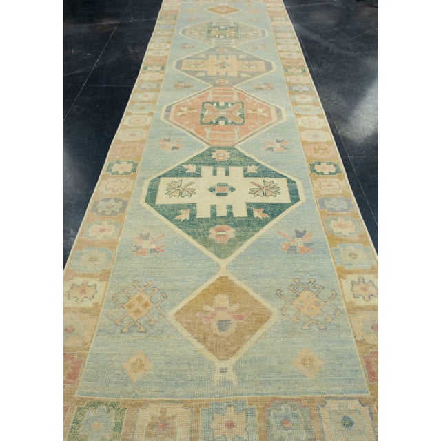 Turkish Oushak Runner Rug 4'7" x 16' #18031 Explore a curated collection of hallway runners, wool rugs, and handmade...