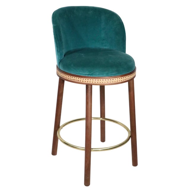 Wood Alma Boop Bar Height Stool For Sale - Image 7 of 13