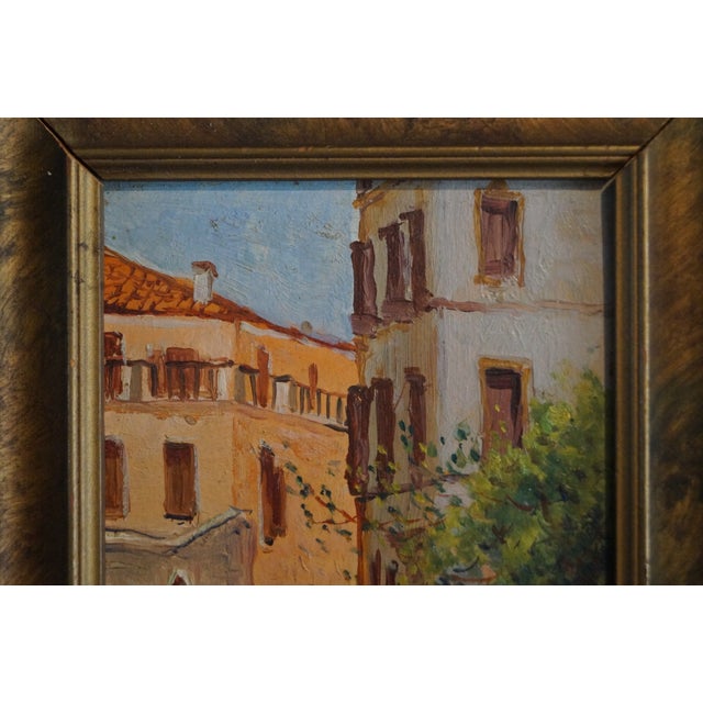 1940s Boris Major Venice Italy Canal Painting For Sale - Image 10 of 10