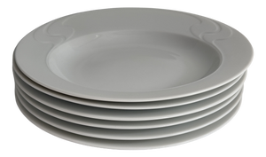 Asimmetria Soup Plates with White Rim by Björn Wiinblad for Rosenthal Studio Linie, 1986, Set of 6