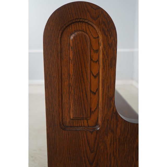 Antique Approx. 6 Ft Solid Oak Church Pew For Sale - Image 16 of 18