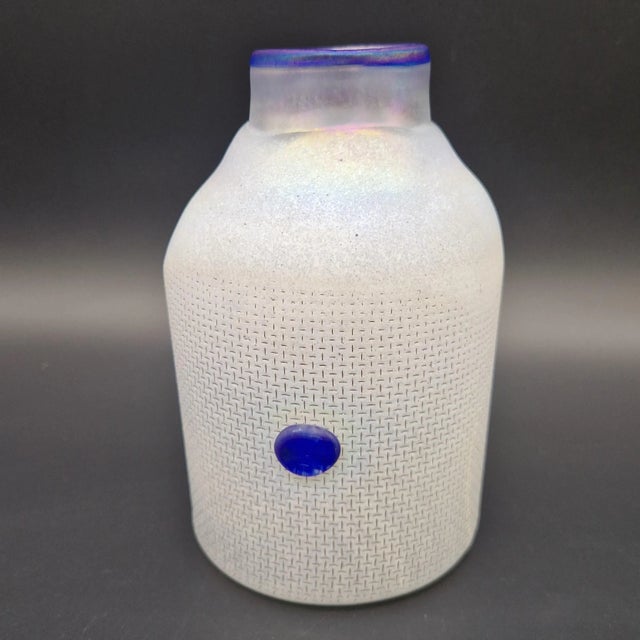 White Hand-Blown Glass Vase from Kosta Boda, 1970s For Sale - Image 8 of 8