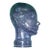 Mid-Century Vintage Green-Tinted Molded Glass Mannequin Head Display For Sale