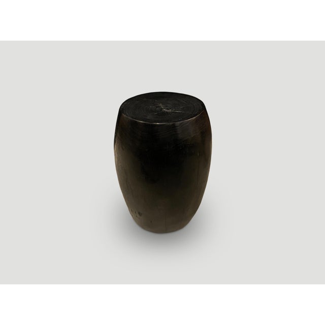 Contemporary Andrianna Shamaris Polished Drum Shape Side Table or Stool For Sale - Image 3 of 5