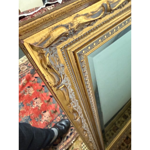 Z Gallerie Old World Over Mantle Mirror, Vintage For Sale - Image 10 of 12