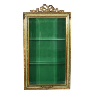 Wall Display Case in Golden Wood, 20th Century For Sale