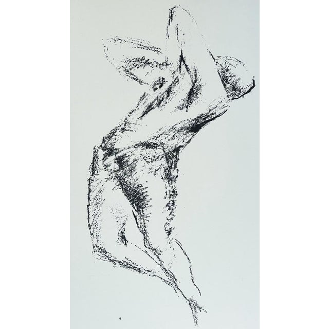 Waldemar grzimek (1918-1984) nude "hommage to k. A. Hartmann" original lithograph from the portfolio "epitaph for karl...