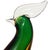 Beautiful vintage Murano hand blown Summerso orange, green and gold flecks Italian art glass bird sculpture. Created in...