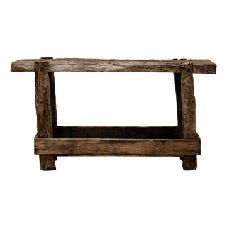 Antique Primitive Oak Workbench, 1880 For Sale