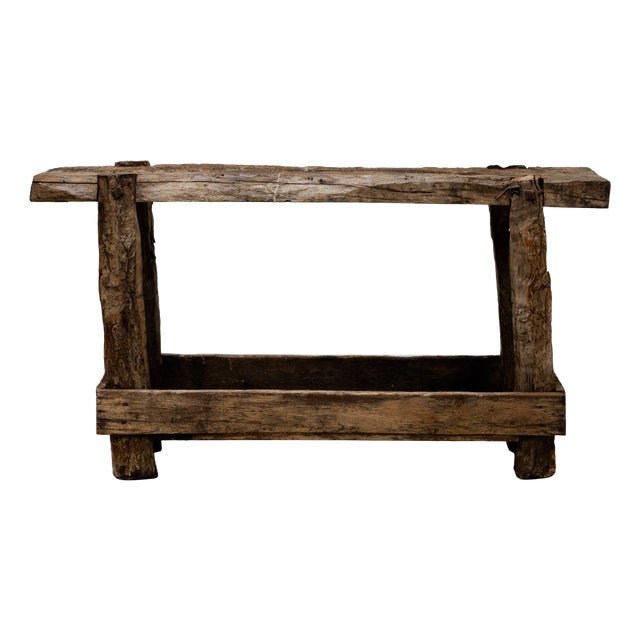 Antique Primitive Oak Workbench, 1880 For Sale