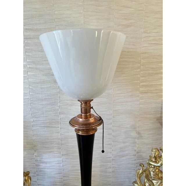 Metal Large Art Deco Lamp from Mazda, 1930s For Sale - Image 7 of 10