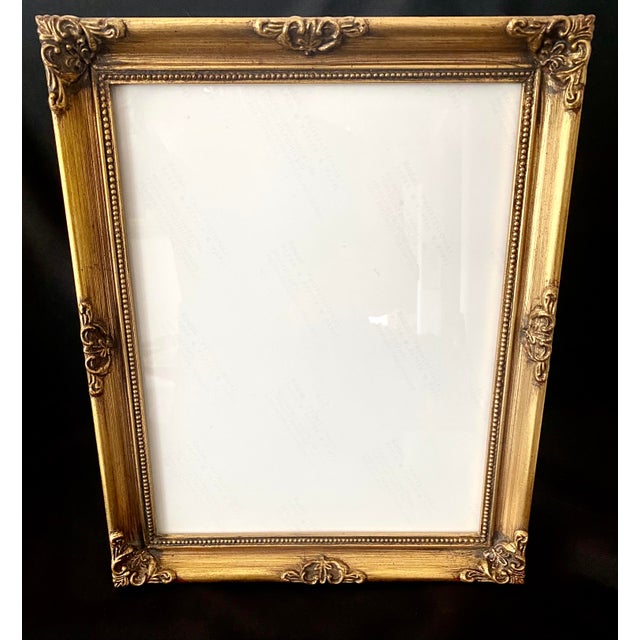 Baroque Vintage Carr Frame Ornate Baroque Gold Gilt Style Wood Frame - 8x10. For Sale - Image 3 of 15