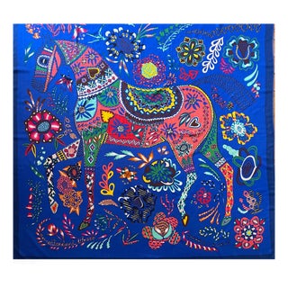Hermès Cashmere Scarf “En Attendant Ulysse” For Sale
