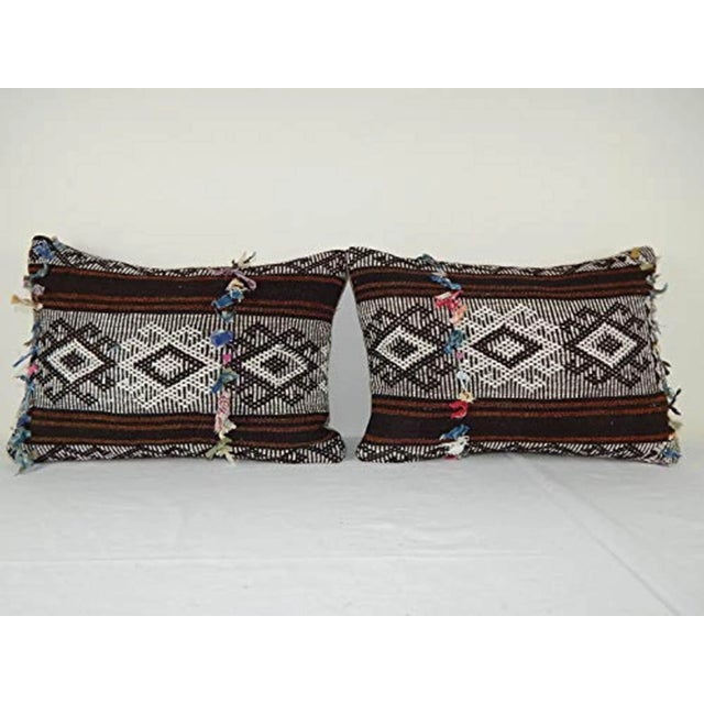 Vintage Goat Hair Anatolian Kilim Pillow Cover - Set of Two For Sale In Philadelphia - Image 6 of 6