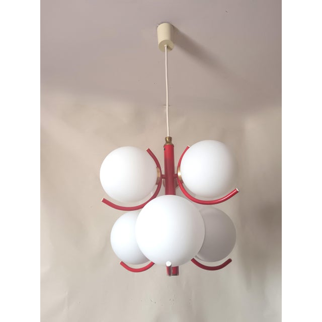 Red Space Age Pendant Light from Richard Essig, 1970s For Sale - Image 8 of 15
