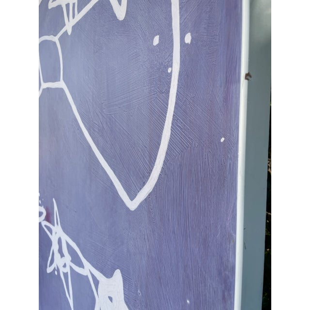 Late 20th Century Original XL Purple Star Painting on Board Signed by Zandra Rhodes For Sale - Image 11 of 13