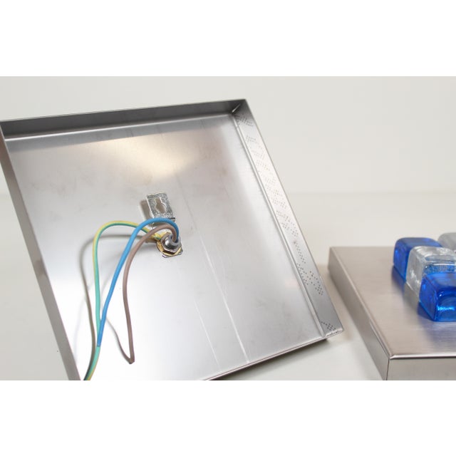 Blue Murano Glass Wall Lamps by Albano Poli for Poliarte, 1970s, Set of 2 For Sale - Image 8 of 10