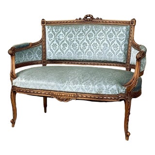 19th Century French Louis XVI Walnut Canape ~ Sofa For Sale