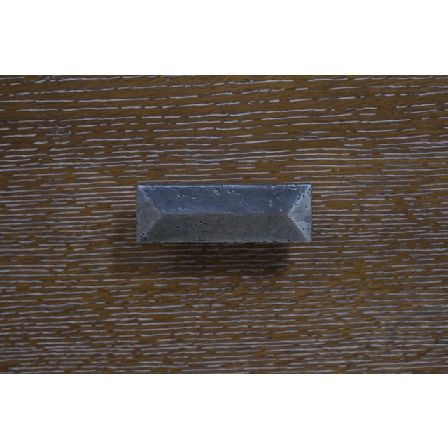 2020s Pair Century Modern Design Large Glass Top Nightstands For Sale - Image 5 of 12