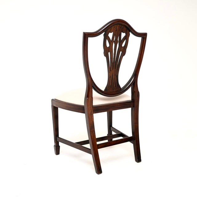 Brown Shield Back Dining Chairs, 1950, Set of 10 For Sale - Image 8 of 11