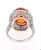 17.11 Carat Mandarin Garnet Diamond White Gold Cocktail Ring, Size 7 For Sale - Image 4 of 6