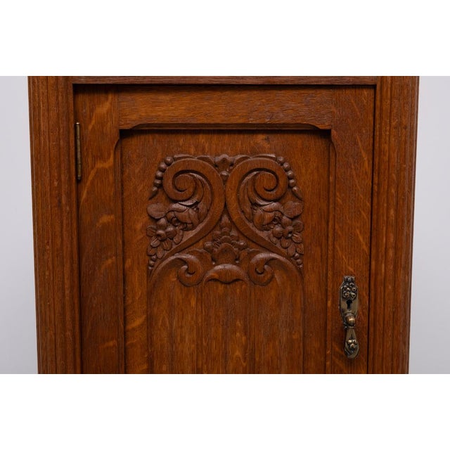 Art Nouveau Nightstand in Oak with Marble Top, 1920s For Sale - Image 10 of 11