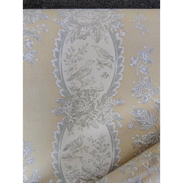 Marvic Textiles Les Oiseaux Gold Designer Wallpaper- 3 Rolls/33 Yds For Sale - Image 9 of 14