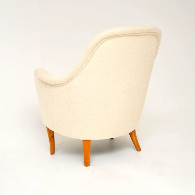 Vintage Swedish Cirkus Armchair from Carl Malmsten, 1960s For Sale - Image 6 of 10