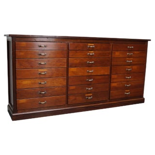British Mahogany Apothecary Cabinet, 1930s For Sale
