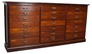 British Mahogany Apothecary Cabinet, 1930s
