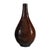 Large Deep Mahogany Brown Artisan Ceramic Vase with Honeycomb Texture For Sale - Image 14 of 18