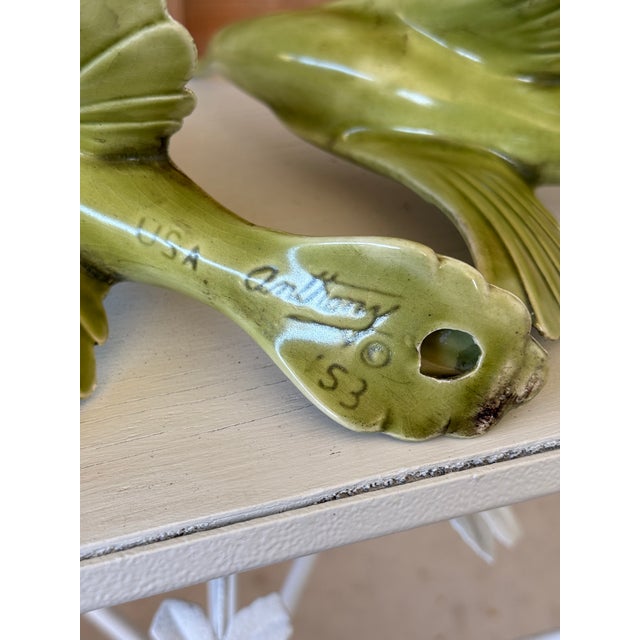 Mid 20th Century Pair of Mid-Century Ceramic Peacock Figurines by Anthony Freeman McFarlin For Sale - Image 5 of 12