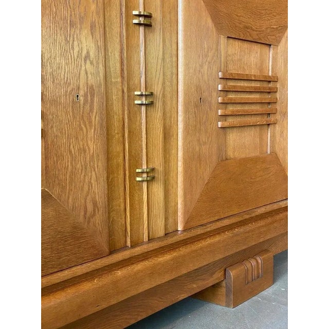 Oak Cabinet by Charles Dudouyt, France, 1940's For Sale - Image 10 of 12