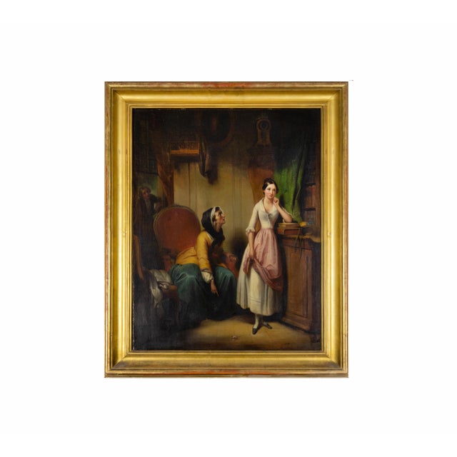 Paul-Émile Destouches, The Scolded Girl, 19th Century, Oil on Canvas, Framed For Sale - Image 9 of 9