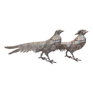Japanese Peacock Figurines, 1950s, Set of 2 For Sale