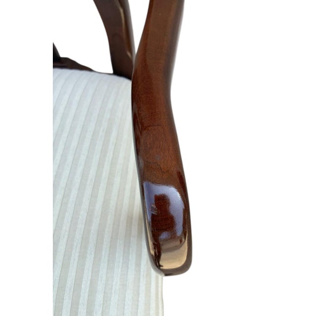 Pair Thomasville Collectors Cherry Queen Ann Dining Room Side Armchair 1990s For Sale In Philadelphia - Image 6 of 16
