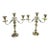 Vintage Pair of Candles 3 Rm Candelabras For Sale