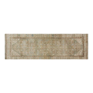 Vintage Turkish Hand Knotted Wool Rug, 3'x10' For Sale