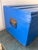 Wood Vintage French Painted Cobalt Blue Trunk For Sale - Image 7 of 9