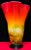 Murano Cased Art Glass Multi-Color Sunburst Wavy Rimmed Vase For Sale - Image 4 of 13