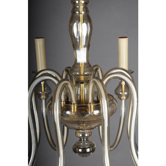 Glass 20th Century Italian Glazed Chandelier For Sale - Image 7 of 18