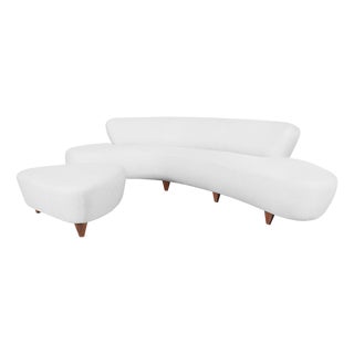 1980s Vintage “Cloud” Sofa With Ottoman For Sale