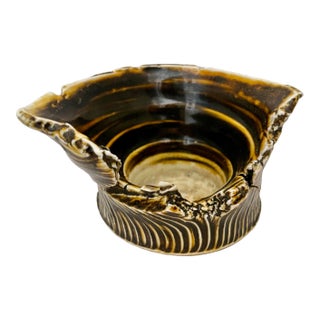 Brutalist Small Pottery Bowl For Sale